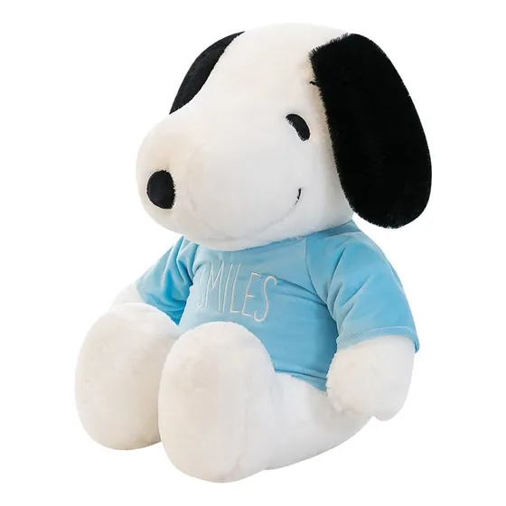 Peluche Perro Snoopy Peanuts  Snoopy Polera Celeste 30 Cm
