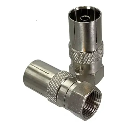 Adaptador Conector F A Iec Isdb-t  F Macho A Iec Hembra
