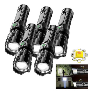 Linterna Led Con Zoom Telescópico De 5 Piezas, Luz De Mano P Linterna Led Con Zoom Telescópico De 5 Piezas, Luz De Mano P