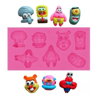 Molde De Silicon Fondant, Resina, Pasta - Bob Esponja Molde De Silicon Fondant, Resina, Pasta - Bob Esponja