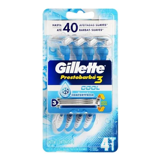 Máquina De Afeitar Gillette Prestobarba3 Fresh 4 Un.