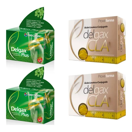  Delgax Plus Comprimidos Plan Adelgazante Quema Grasa X4