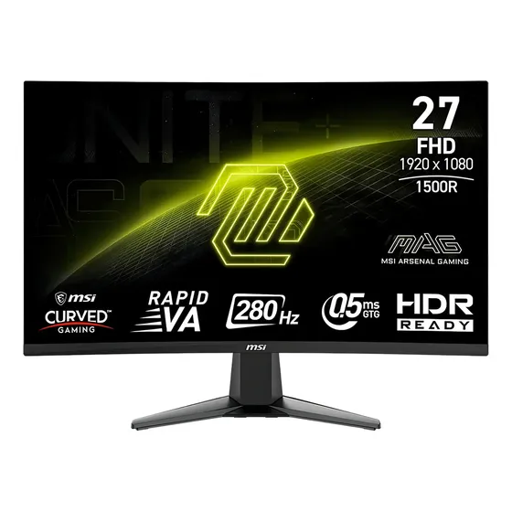Monitor Gaming Msi Mag 276cxf 27 Curvo Va, Fhd, 280hz, 0.5ms Color Negro