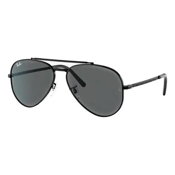 Anteojos de sol Ray-Ban Aviator New Aviator talle L diseño RB3625 002/B1 armazón negro y lente gris oscuro