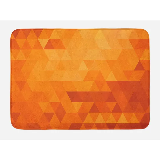 Ambesonne Tapete Baño Naranja Forma Patron Mosaico Impresion