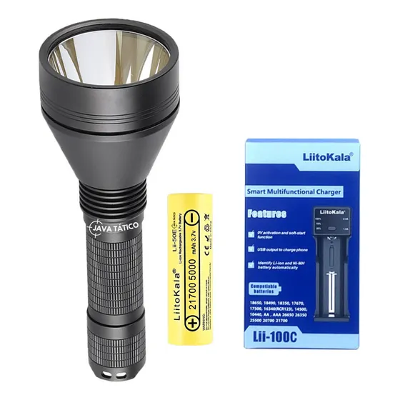 Lanterna Led De Caça Java Tático Javali Recarregavel Potente