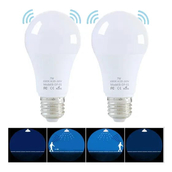 Focos Led Inteligente Base E27 Sensor Con Movimiento 2pcs