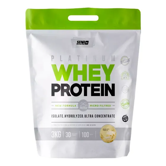 Star Nutrition Platinum Whey Protein X 3 Kg Sabor Banana
