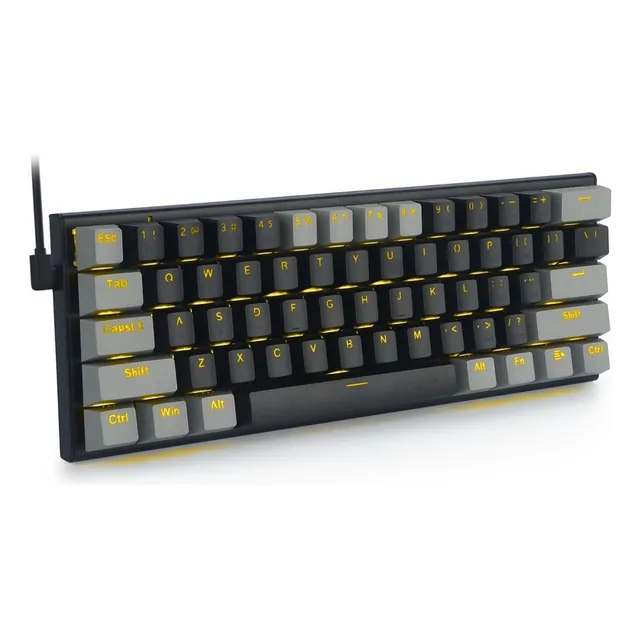 G Teclado Gamer E-yooso Z11 Qwerty Red Color Gris Negro