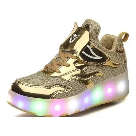 Nuevo Patines Automaticos Led With 2 Rheels Zapatilla De