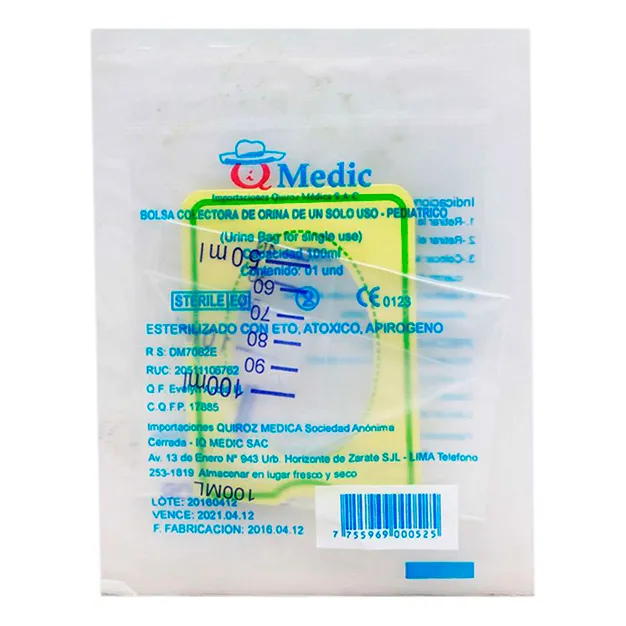 Bolsa Colectora De Orina Pediatrica, Desc.,caja X 100unds