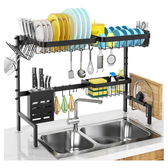 Escurridora De Platos Sobre El Fregadero De 2 Niveles 85cm