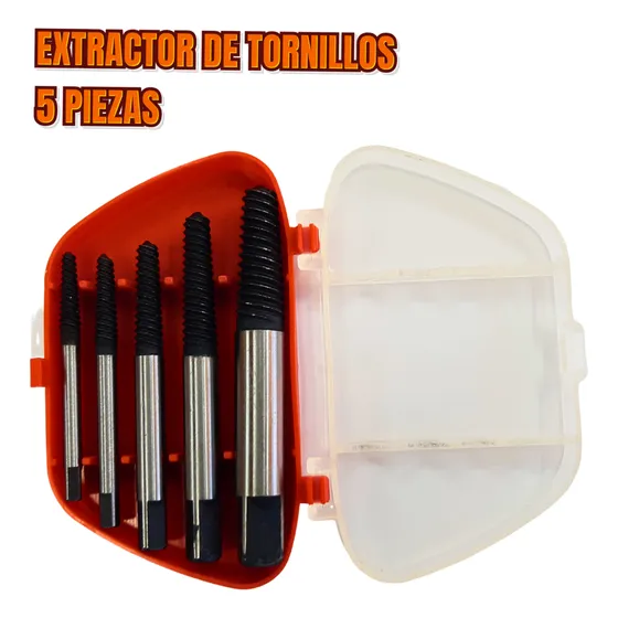 Extractor De Tornillos Pernos 5 Pzas Mecánica Torneria