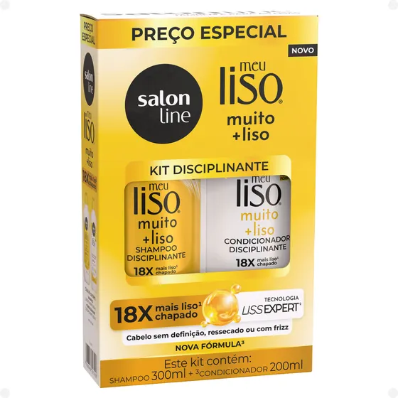 Kit Shampoo E Condicionador Muito + Liso Salon Line