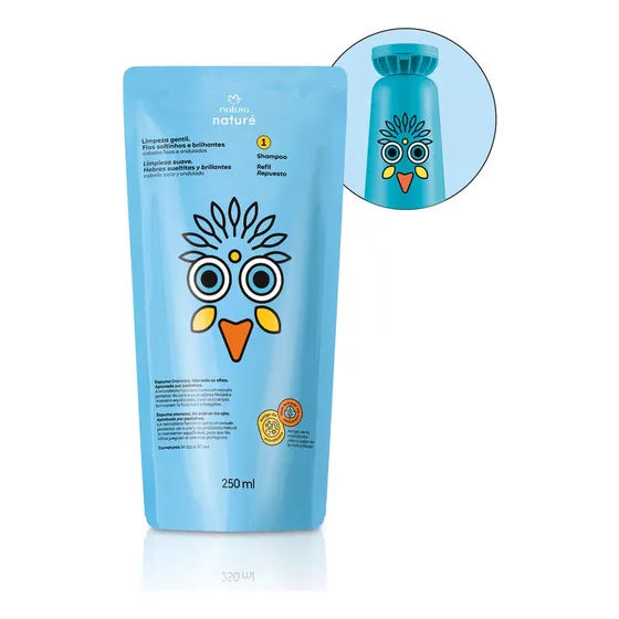 Refil Shampoo Para Cabelos Lisos E Ondulados Naturé Natura