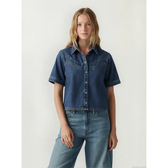 Camisa Mujer Rinoa Camp Shirt Azul Levis 001sl-0001