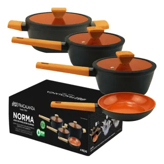 Conjunto De Panelas 4 Peças Cerùmica Norma Preto Fracalanza Conjunto De Panelas 4 Peças Cerùmica Norma Preto Fracalanza