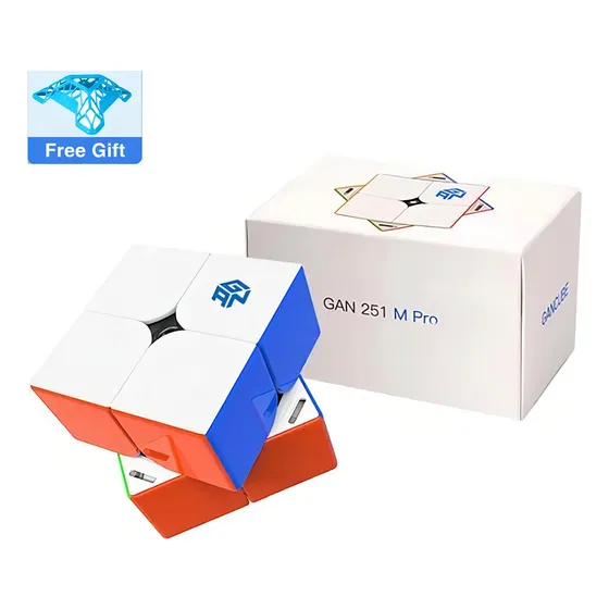 Cubo Mágico Gan 2x2x2 Gan 251 M Pro Leap Profissional Cor da estrutura Stickerless