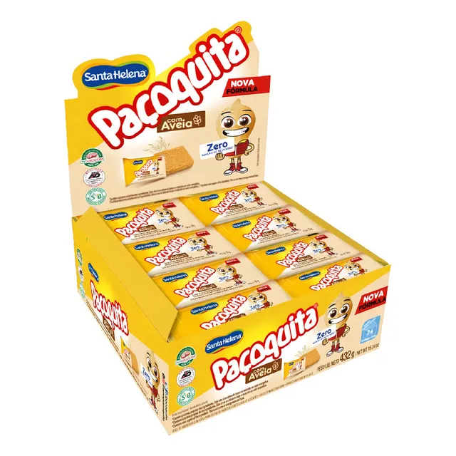 Paçoquita Paçoca Com Aveia Zero Diet Quadrada 432g C/24un
