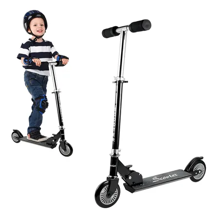 Ruifuda Patinete Plegable Ligero, Patinete Para Adolescentes Y Adultos Mayores De 8 Años, Patinete De Rueda Grande De 200 Mm Con Freno De Manillar, Adecuado Para Niños Y Adultos