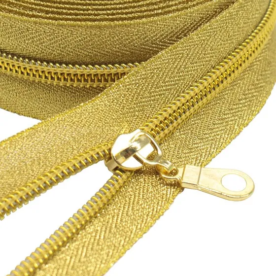 Cremallera Mebuzip, Color Dorado, 900 Cm De Largo