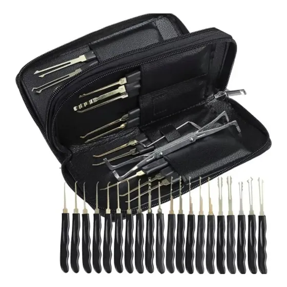Kit Juego De Ganzúas Para Cerrajería Con Estuche X24 Piezas