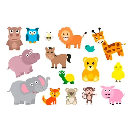 Stickers Luminosos Infantiles Fluorecentes De Animales.