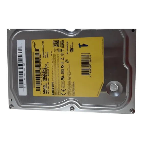 Hd Samsung 320gb Sata 7200 Rpm 3.5 Pol. Hd322hj Prateado (Recondicionado)