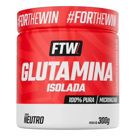 Glutamina 100% Pura E Isolada Pote 300g - Ftw Sem Sabor