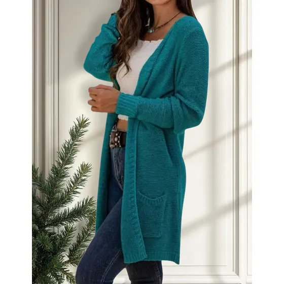Tapado De Mujer Chaleco Cardigan De Hilo Avance Temporada