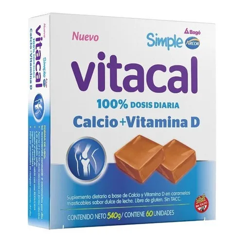 Simple Vitacal Calcio y Vit D  540gr  Arcor Oficial Dulce De Leche