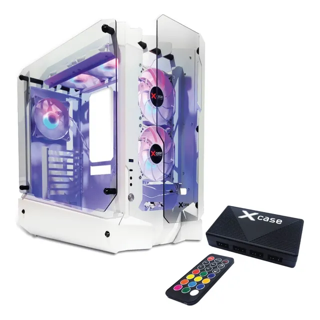 Gabinete Gamer Xcase Freezer Blanco Con 7 Ventiladores Argb