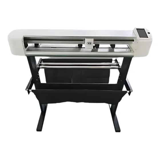 Plotter de Corte Automático 60cm C/Cuchillas y Pie - Máquina Color Sublime Profesional Touch Screen Automático Vinilo Cartulina Cartón Papel Etiquetas Autoadhesivo Contorno Integrado Sensor Óptico
