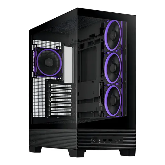 Case Asus A31 Plus Argb Tempered Glass 3x120 Argb Btf Color Negro | Cuotas sin interés