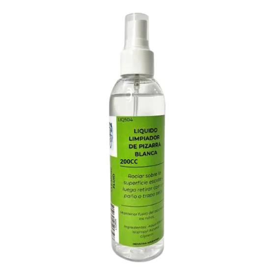 Liquido Limpia Pizarra Blanca 200cc Rociador Spray Siglo 22 Verde Lima