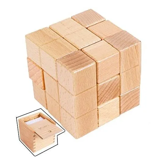 Rompecabezas De Madera Con Forma De Cubo De Soma, Tamaño Gra
