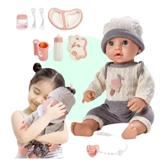 Bebote Reborn Juguete Con Accesorios Muñecas Bebe De 41cm Rz