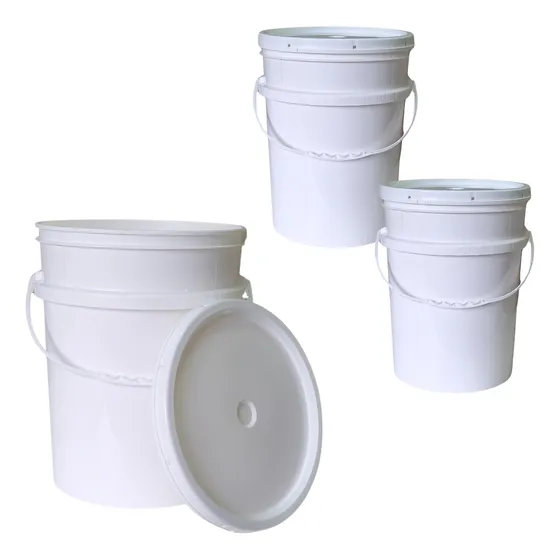 Baldes 20l Negro Con Manija Y Tapa-hidroponia-compostera X 3