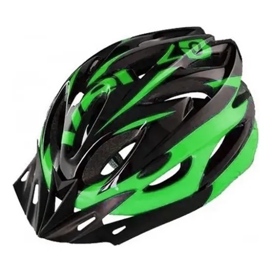 Casco Venzo Vuelta 011 Color Negro/verde Talle M (54-57cm)