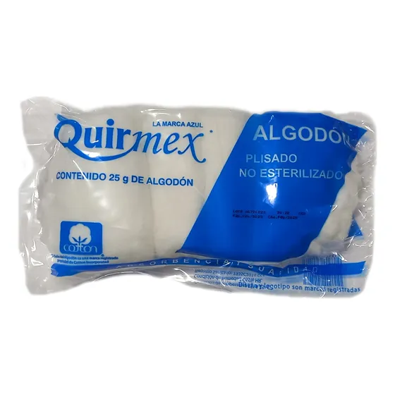 Algodón Absorbente Plisado 25 Gramos (12 Piezas)