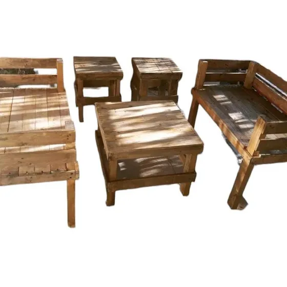 Juego De Jardín Nogal Palet 