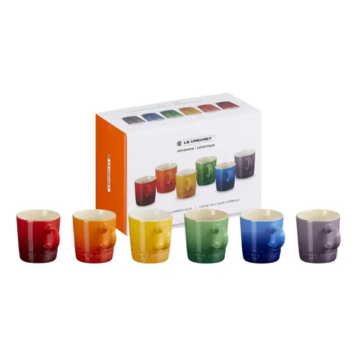 Conjunto Le Creuset Set 6 Canecas Espresso 100ml Arco Iris
