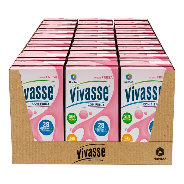 Vivasse De Fresa Con Fibra Formula Enteral Polimerica 27pzas