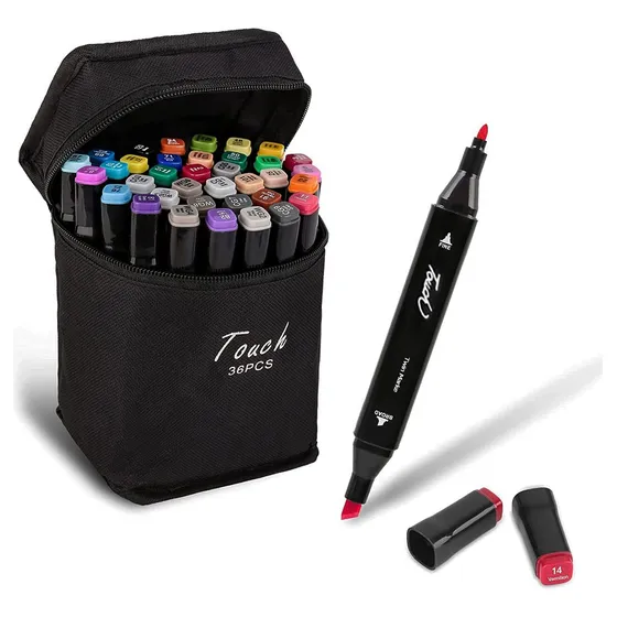 Pack 36 Colores Marcadores Doble Punta Plumones Touch Ohuhu