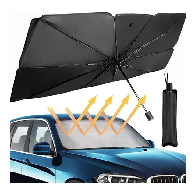 Parasol De Auto Parabrisas Forma De Paraguas Sol Portatil 