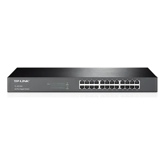 Switch 24 Puertos Gigabit 10/100/1000 Mbps Tl-sg1024 Rack
