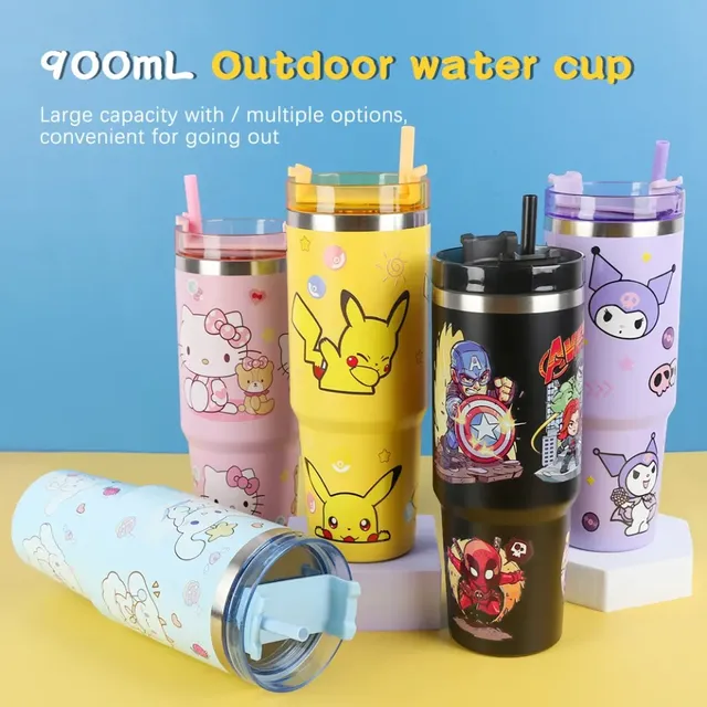 Termo Vaso Termico Sanrio, Kuromi, Avengers, Niños, Adultos