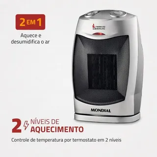 Aquecedor Termo Ceramic A-05 1500w Preto E Prata Mondial Aquecedor Termo Ceramic A-05 1500w Preto E Prata Mondial