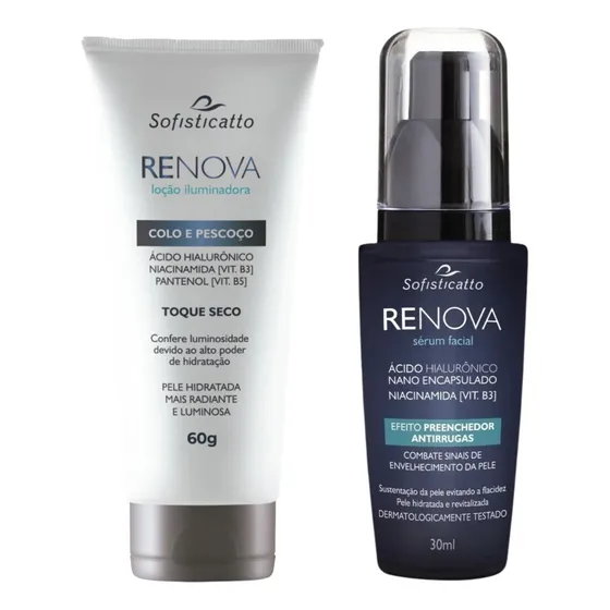 Kit Serum Creme De Colo Pescoço Tira Rugas Linhas Expressão