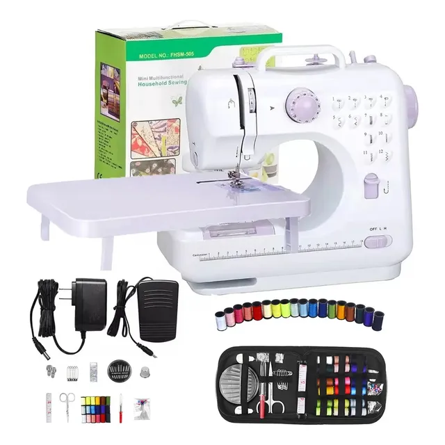 Máquina De Coser Eléctrica Portátil Doméstica 84 Piezas Set Máquina De Coser Portátil Eléctrica Kit Maquina Amtumi